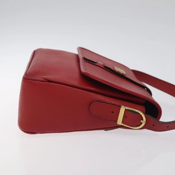 BALENCIAGA Shoulder Bag Leather Vintage Red Gold - Picture 3 of 15